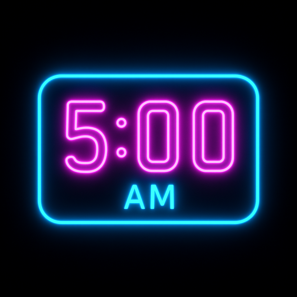 Já é cinco da manhã